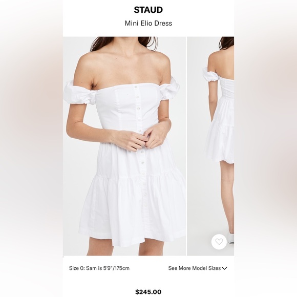 STAUD MINI Elio Dress - Coral - worn once - Picture 3 of 5